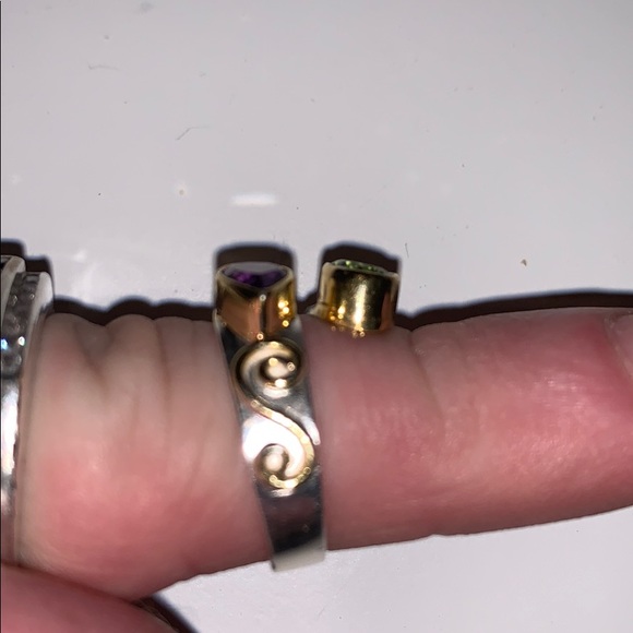 Amethyst & green peridot ring! - Picture 3 of 3